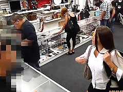 Big butt babe pawns her pussy and nailed in the backroom