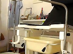 Doctor hidden cam in gyno clinic exam room