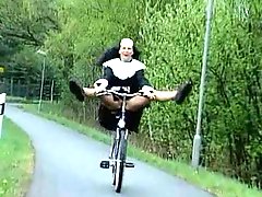 Nun On Bike