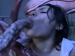 Freaky tentacles gang bang horny asian nurse