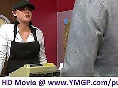 Brooke lee adams as the cashier