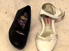 Fucking Mary Jane's peeptoes and Teen neighbor's white shoes
