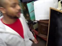 Interracial bj time in pawnshop backroom