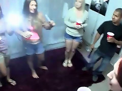 College teens partying in dorm room strip and fuck hard