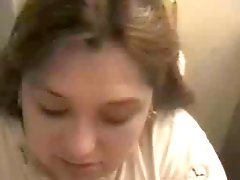 Amateur brunette Ex sucking Cock