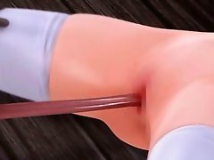 Pleasing hentai cutie gets tied up and pussy licked 