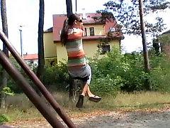 The naughty private video in which guy diddles girlfriend at the bus stop