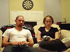 Hot amateur porn of a video-games-loving couple