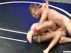 Two bigdicked hot studs wrestle.. winner fucks loser's butt