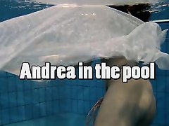 Andrea shows nice body underwater