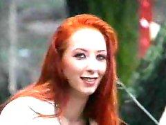 Swedish redhead Amandla loves sex in public