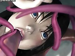 Animated babe fucked by tentacles