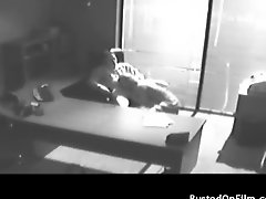 Security camera suck and fuck in the office