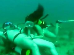 Underwater cumshot compilation
