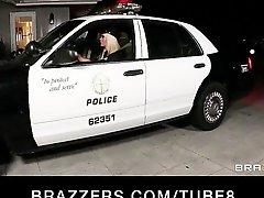 Sexy bigtit cop Alexis Ford busts up a Halloween party