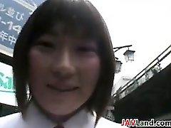 Cute Japanese Girl Does Bukkake In Public