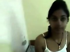 Skinny Indian Girl Getting Naked At Home