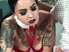 BurningAngel Punk Nurse Rides Dick at Checkup