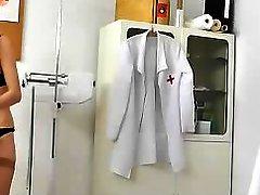 Hidden cam footage of skinny teen physical exam