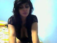 Demure webcam girl with a hot tease
